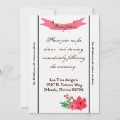 3.5x7 Receptie Kaart Spring Hibiscus Flower Hawaii (Voorkant)
