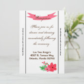 3.5x7 Receptie Kaart Spring Hibiscus Flower Hawaii (Staand voorkant)