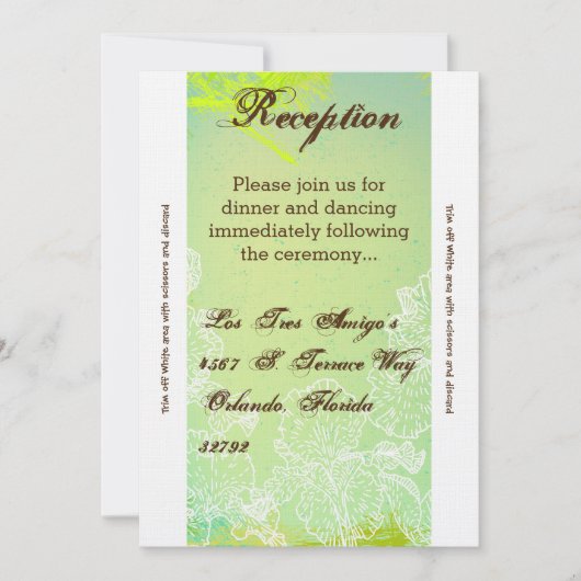 3.5x7 Receptie Kaart Spring Hibiscus Flower Hawaii (Voorkant)