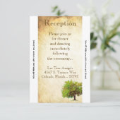 3.5x7 Receptie Kaart Spring Tree Gerijpt Papier Vi (Staand voorkant)