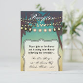 3.5x7 Receptie Kaart Strand Zonsondergang Palmbome (Staand voorkant)