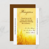 3.5x7 Receptie Kaart Sunrise Tarwe Country Rustic (Voorkant / Achterkant)