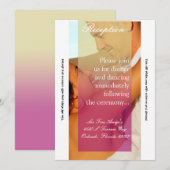 3.5x7 Receptie Kaart Sunset Fade Pink Tan Foto (Voorkant / Achterkant)