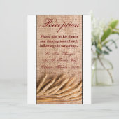 3.5x7 Receptie Kaart Tarwe op Burlap Sack Land (Staand voorkant)