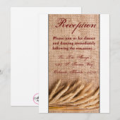 3.5x7 Receptie Kaart Tarwe op Burlap Sack Land (Voorkant / Achterkant)