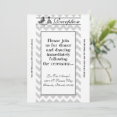 3.5x7 Receptie Kaart Teenage Sneakers Chevron (Staand voorkant)