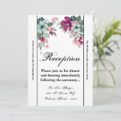 3.5x7 Receptie Kaart Tropische Bloem op Wit (Staand voorkant)