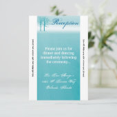 3.5x7 Receptie Kaart Twee Winterbomen Sneeuwpad (Staand voorkant)