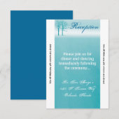 3.5x7 Receptie Kaart Twee Winterbomen Sneeuwpad (Voorkant / Achterkant)