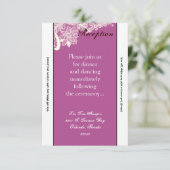 3.5x7 Receptie Kaart  Victoriaans kant orchidee (Staand voorkant)