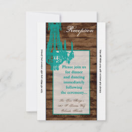 3.5x7 Receptie Kaart Westerne rustieke kroonluchte