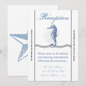 3.5x7 Receptie Kaart Zeepaardje Ocean Beach Water (Voorkant / Achterkant)