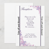 3.5x7 receptie Paarse Hydrangea Kaart (Voorkant / Achterkant)