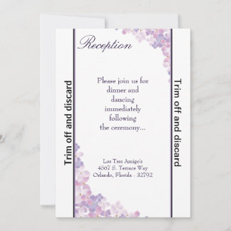 3.5x7 receptie Paarse Hydrangea Kaart