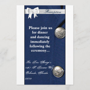 3.5x7 Reception Kaart Air Force Class A Uniform