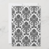 3.5x7 Reception Kaart Black White Damask (Achterkant)