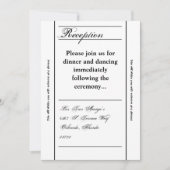 3.5x7 Reception Kaart Modern Typography Newsprint (Voorkant)
