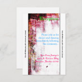 3.5x7 Reception Kaart Neon Grunge Scratch Color Ho (Voorkant / Achterkant)