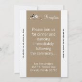 3.5x7 Reception Kaart Wedding Birds Brid (Voorkant)