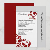 3.5x7 Rode Bloemen Routebeschrijving Kaart (Voorkant / Achterkant)