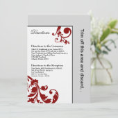 3.5x7 Rode Bloemen Routebeschrijving Kaart (Staand voorkant)