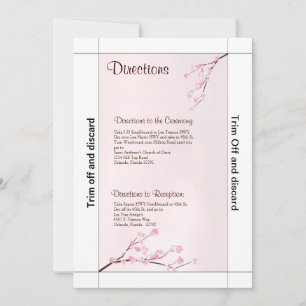 3.5x7 Routebeschrijving Pink Cherry Blossom Kaart