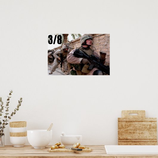 3/8 Marines in Irak Poster (Keuken)