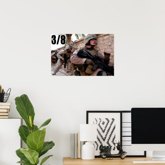 3/8 Marines in Irak Poster (Thuiskantoor)