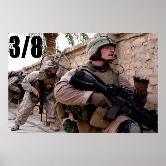 3/8 Marines in Irak Poster (Voorkant)