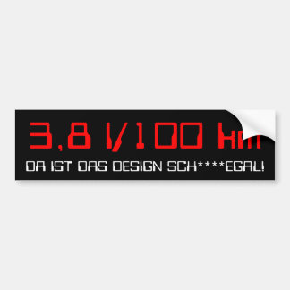 3,9 l/100 km bumpersticker