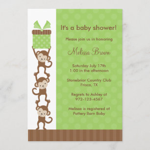3 Aanduiding van het groene Baby shower Kaart