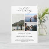 3 Aangepaste foto met briefje voor ons huwelijk Kaart (Staand voorkant)