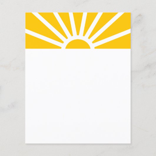 3 | Aangepaste Foto Modern Sunrise Yellow Business Flyer (Achterkant)