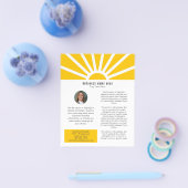 3 | Aangepaste Foto Modern Sunrise Yellow Business Flyer (Enkel)