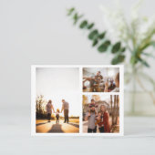 3 Aangepaste fotocollage op maat Feestdagenkaart (Staand voorkant)