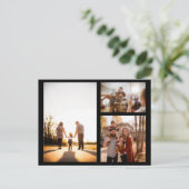 3 Aangepaste fotocollage op maat Feestdagenkaart (Staand voorkant)