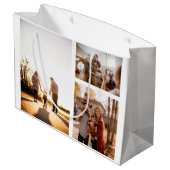 3 Aangepaste fotocollage op maat Groot Cadeauzakje (Achterkant Gekanteld)