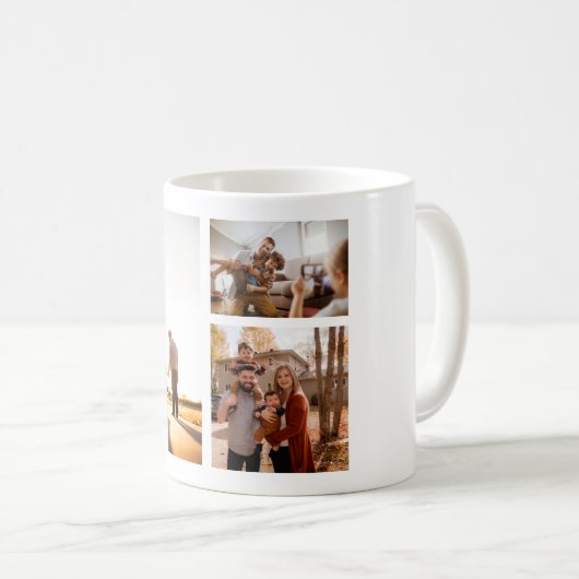 3 Aangepaste fotocollage op maat Koffiemok (Voorkant rechts)