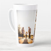 3 Aangepaste fotocollage op maat Latte Mok (Linkerhoek)