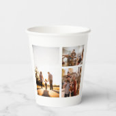 3 Aangepaste fotocollage op maat Papieren Bekers (Achterkant)