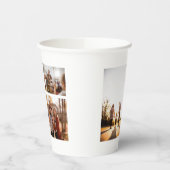 3 Aangepaste fotocollage op maat Papieren Bekers (Links)