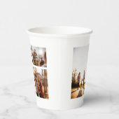 3 Aangepaste fotocollage op maat Papieren Bekers (Rechts)