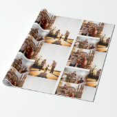 3 Aangepaste Sjabloon fotocollage Cadeaupapier (Uitgerold)