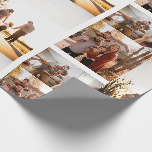 3 Aangepaste Sjabloon fotocollage Cadeaupapier (Hoek)