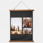 3 Aangepaste Sjabloon fotocollage Hangend Wandkleed (Voorkant)