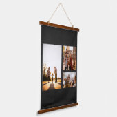 3 Aangepaste Sjabloon fotocollage Hangend Wandkleed (Gebogen)