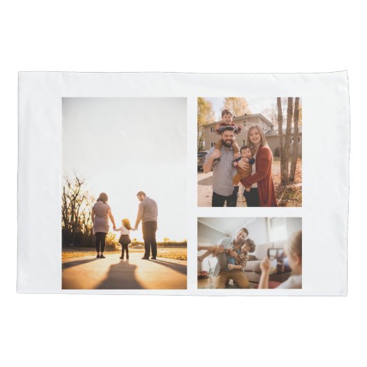 3 Aangepaste Sjabloon fotocollage Kussensloop (Achterkant)