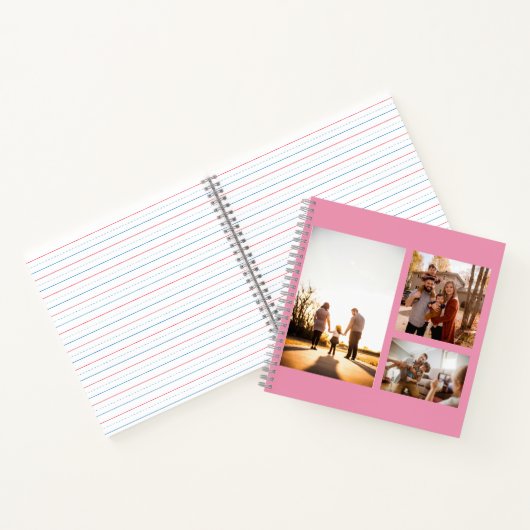 3 Aangepaste Sjabloon fotocollage Notitieboek (Binnen)