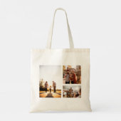 3 Aangepaste Sjabloon fotocollage Tote Bag (Achterkant)
