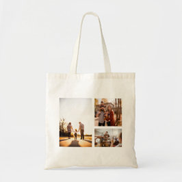 3 Aangepaste Sjabloon fotocollage Tote Bag